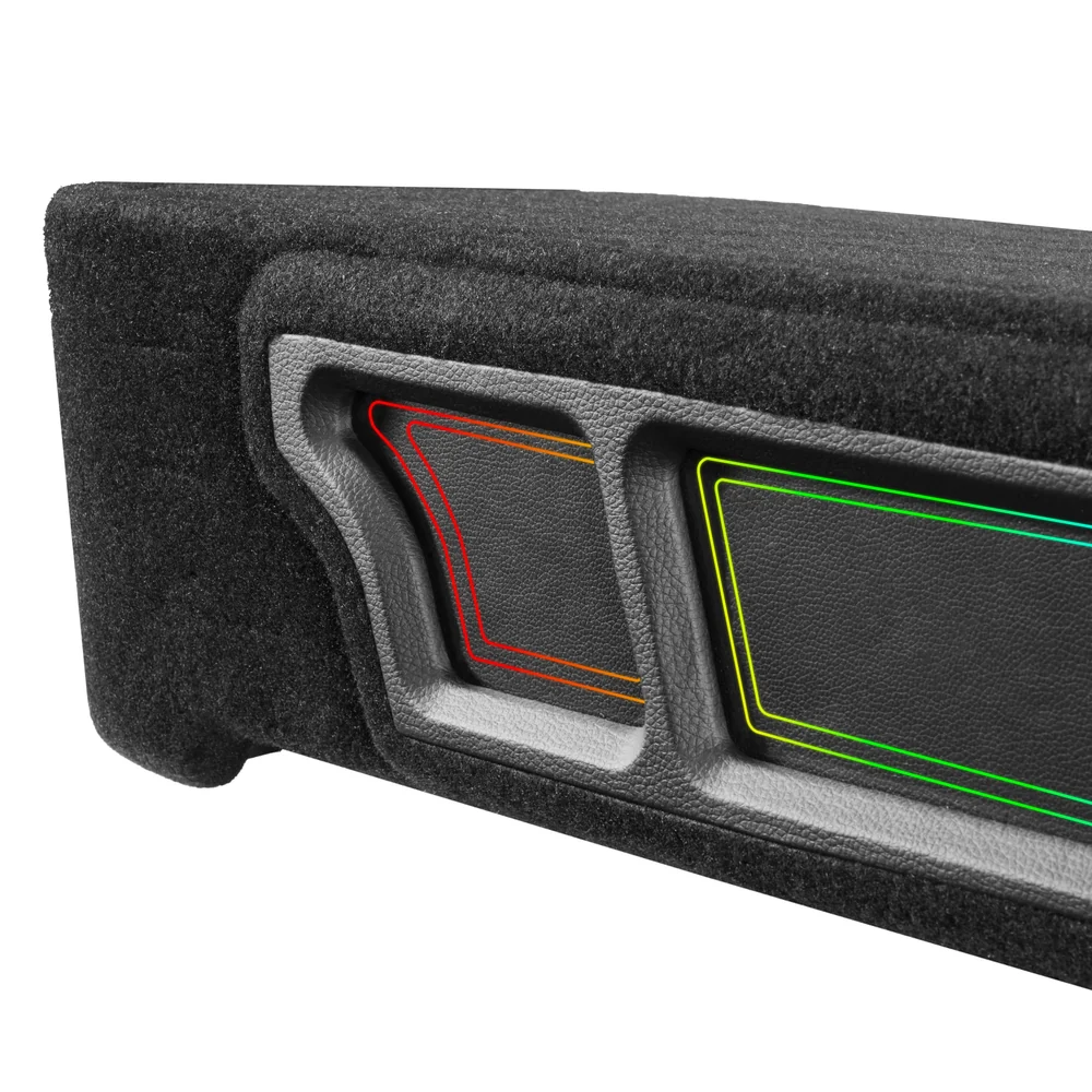 2009-2026 Ford F-Series Bass Package - Custom Dual 12" 1200W RMS Amplified Subwoofer Enclosure with Amplifier Wiring Kit - PBK-FD-09F150SC-P212 - Image 12