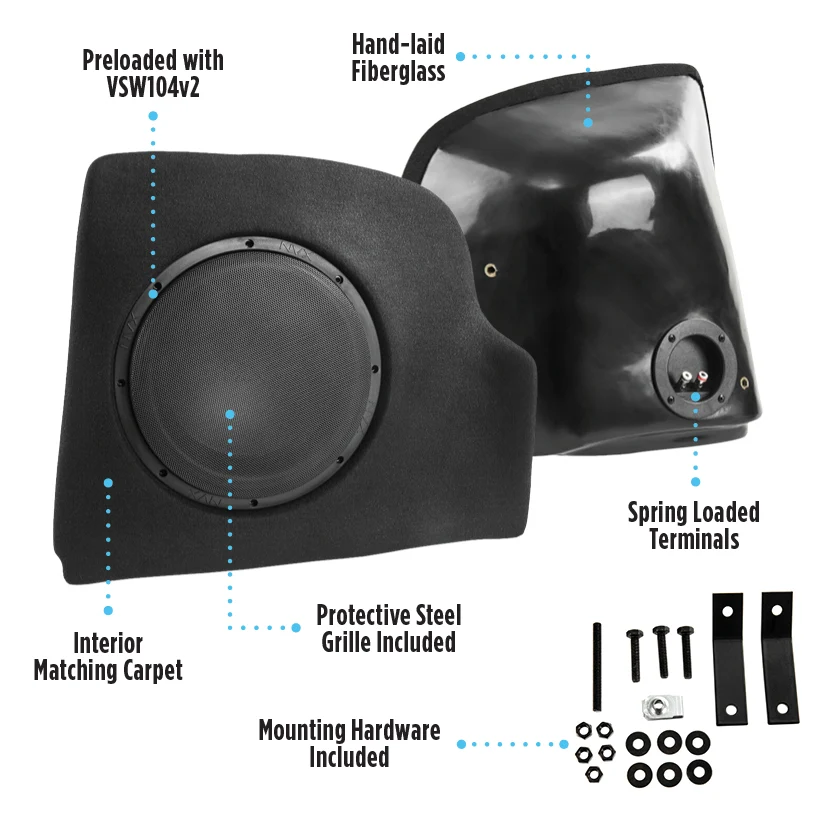 Custom Fit 350W RMS Single 10" Loaded BOOST Sealed Enclosure - 2014-2019 Toyota Highlander - BE-TOYHIG3 - Image 4