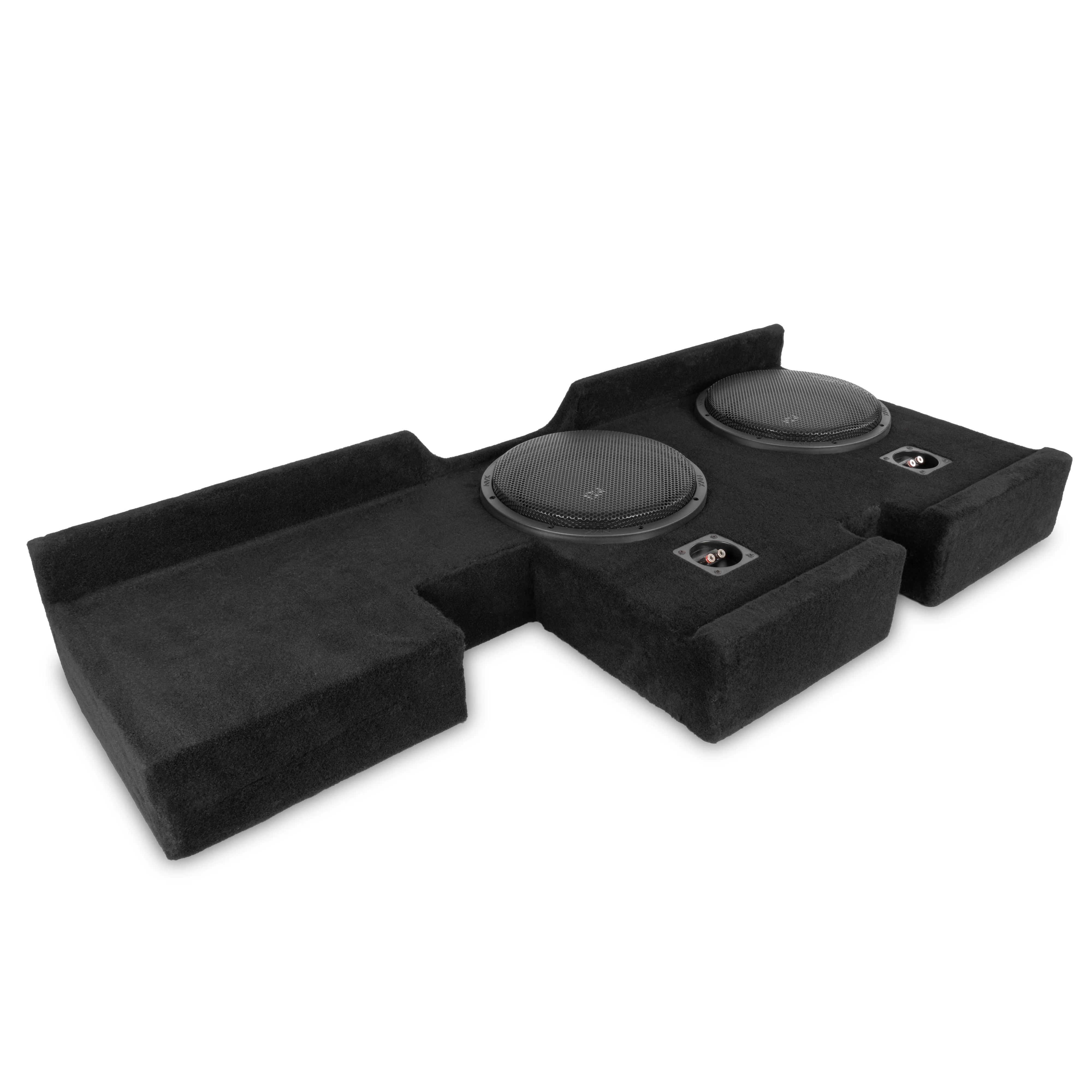 Custom Fit 800W RMS Dual 12" Loaded Sealed Truck Enclosure - 2007-2017 Toyota Tundra Double Cab - LVE-TOY-TUNDC-G2-D12S