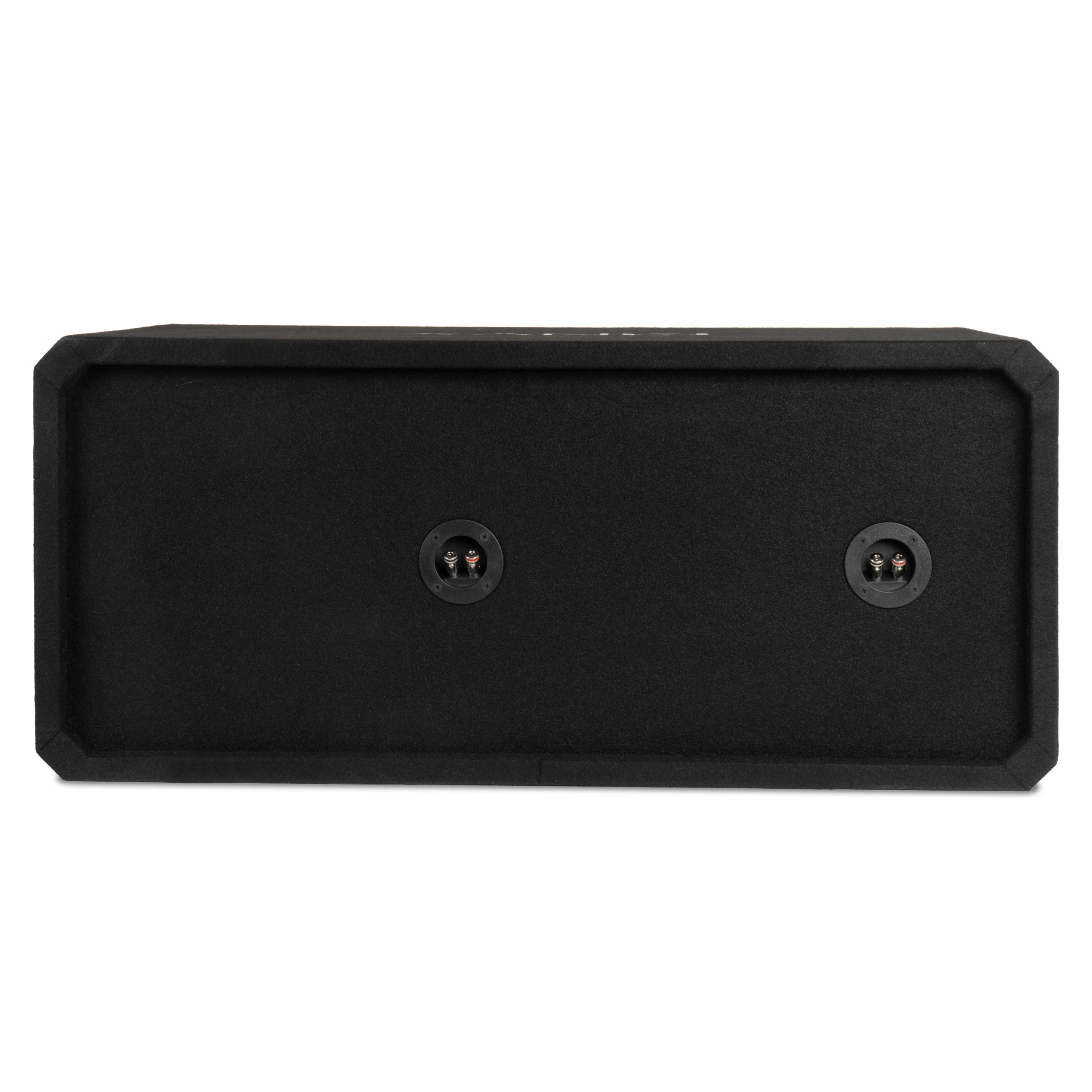 NE102P Dual 10" Slot Ported 3/4" MDF Black Carpeted Subwoofer Enclosure – 2.90 Cu. Ft. with Polyfil and NVX Logo - Image 7