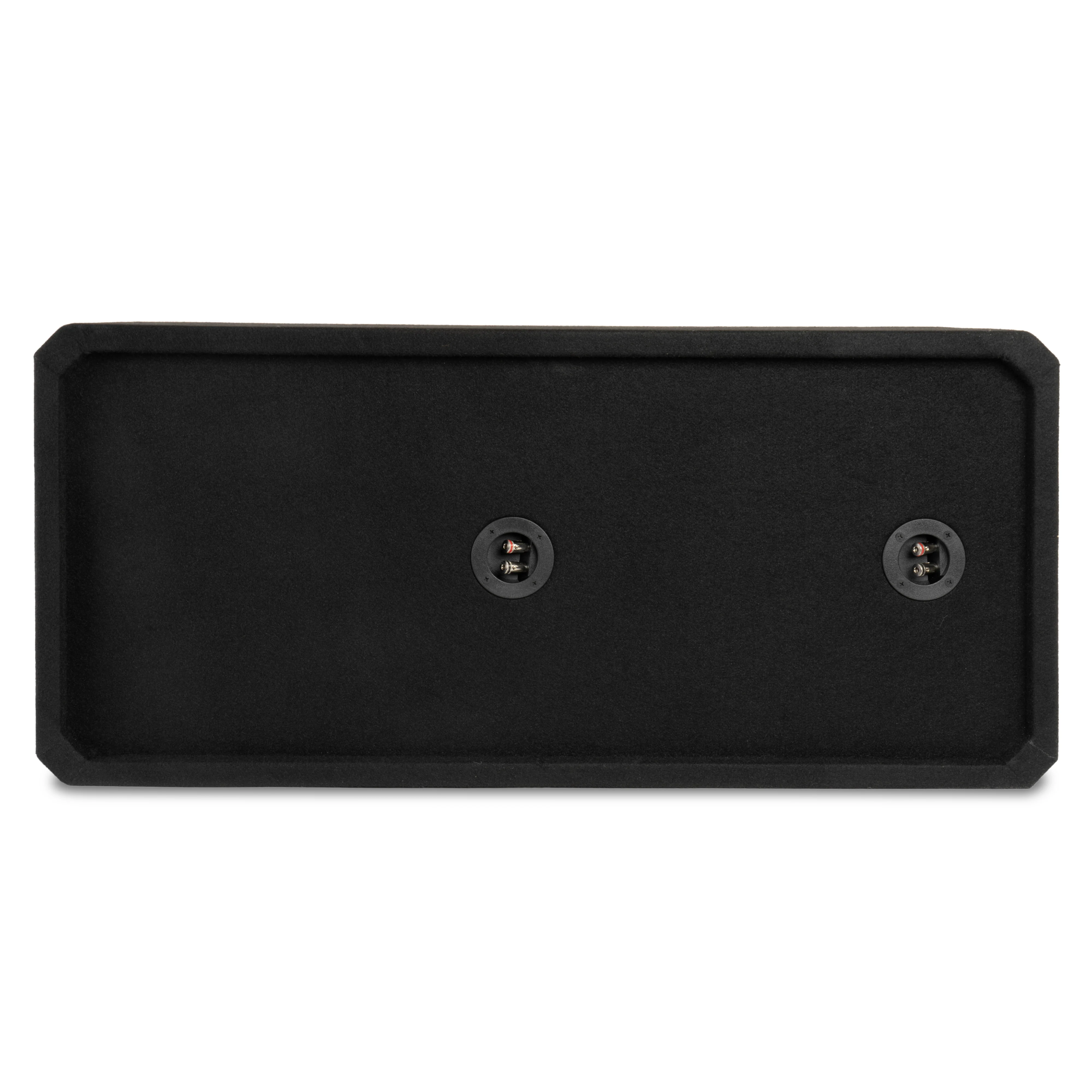 NE122P Dual 12" Slot Ported 3/4" MDF Black Carpeted Subwoofer Enclosure – 3.25 Cu. Ft. with Polyfil and NVX Logo - Image 7