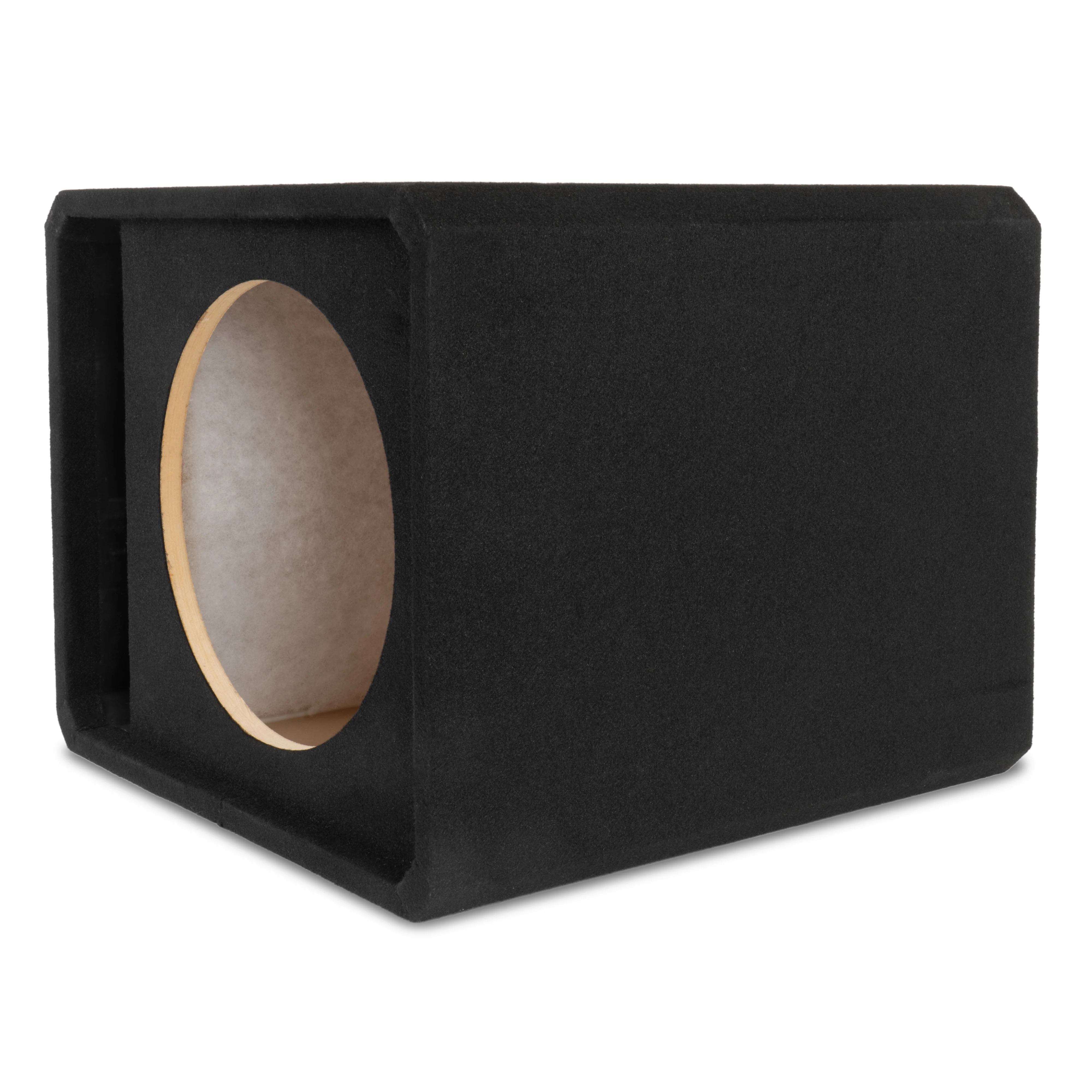 NE151P Single 15" Slot Ported 3/4" MDF Black Carpeted Subwoofer Enclosure – 3.50 Cu. Ft. with Polyfil and NVX Logo - Image 3
