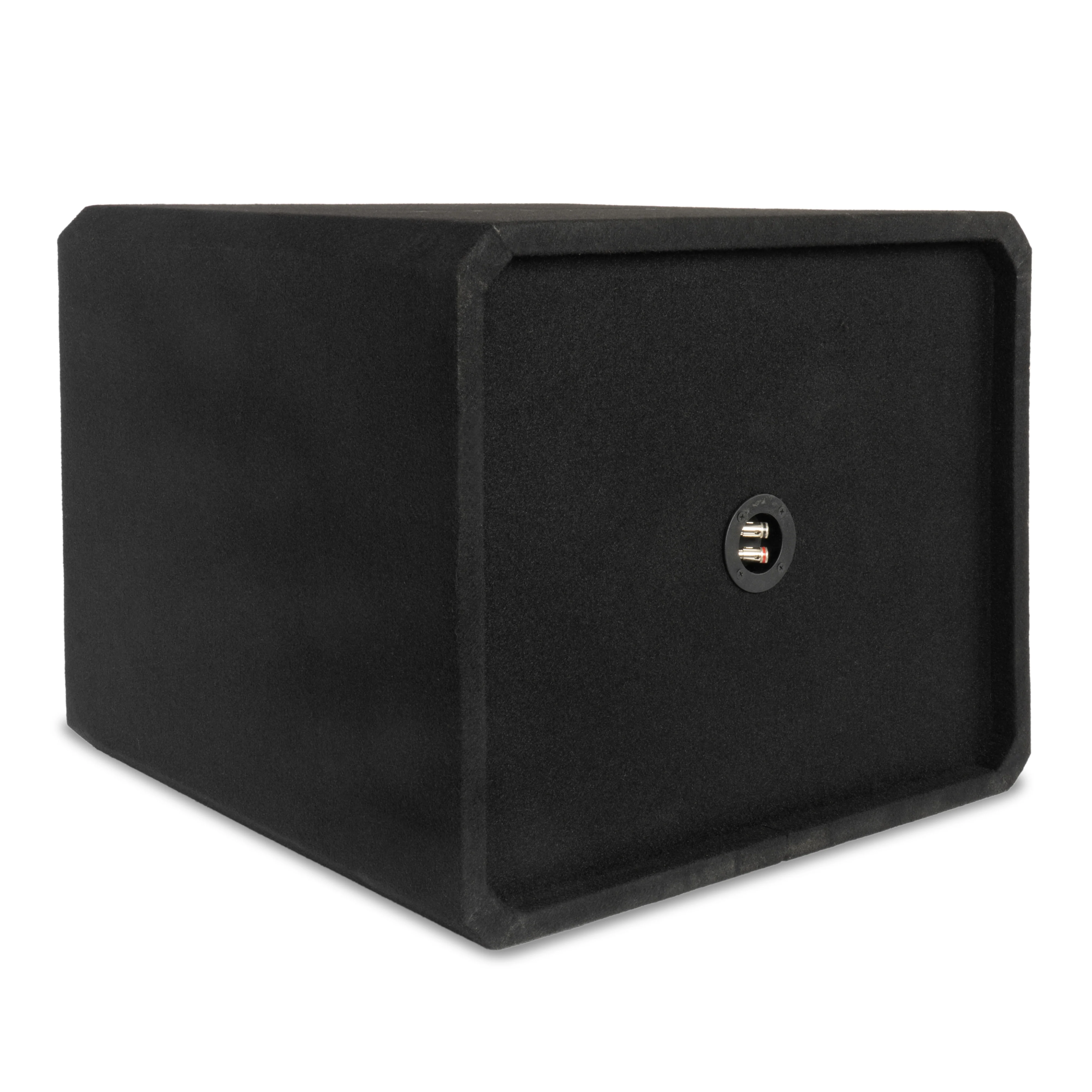 NE151P Single 15" Slot Ported 3/4" MDF Black Carpeted Subwoofer Enclosure – 3.50 Cu. Ft. with Polyfil and NVX Logo - Image 5