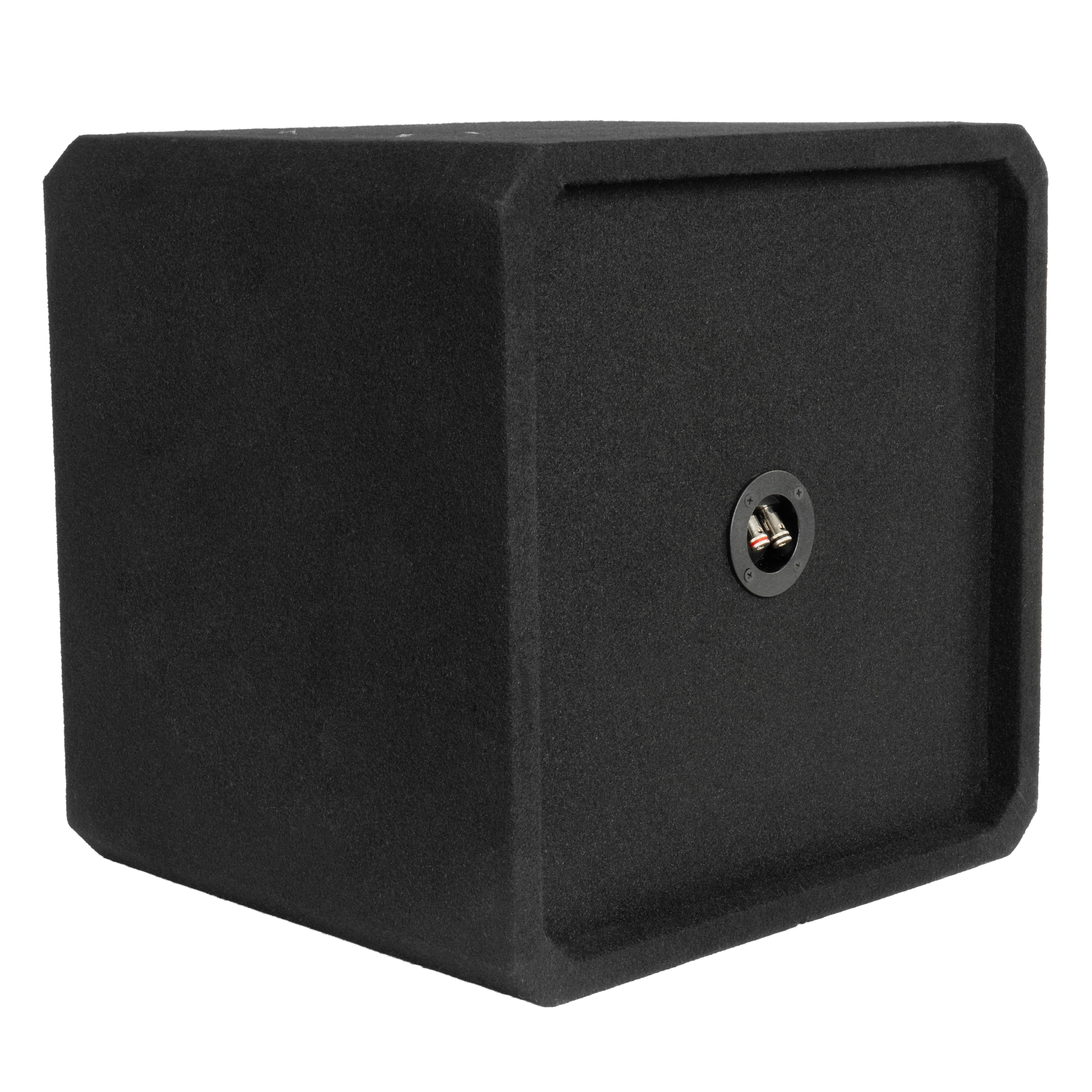 NE151S Single 15" Sealed 3/4" MDF Black Carpeted Subwoofer Enclosure – 2.1 Cu. Ft. with Polyfil and NVX Logo - Image 5