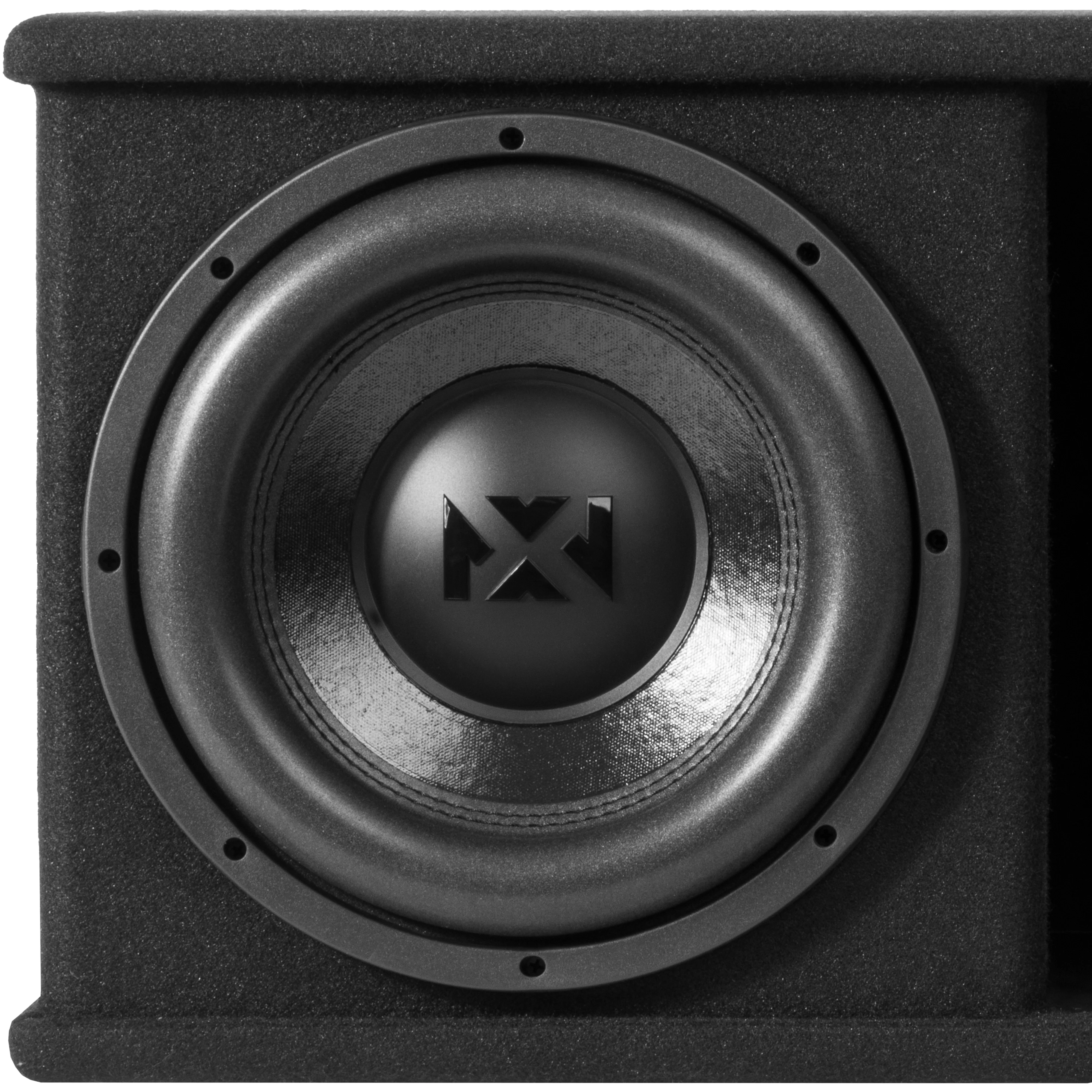 NPKG212 1000W Peak (500W RMS) Loaded Dual 12" Subwoofer with Slot Ported Enclosure and Monoblock Amplifier with Remote Bass Knob - Image 5