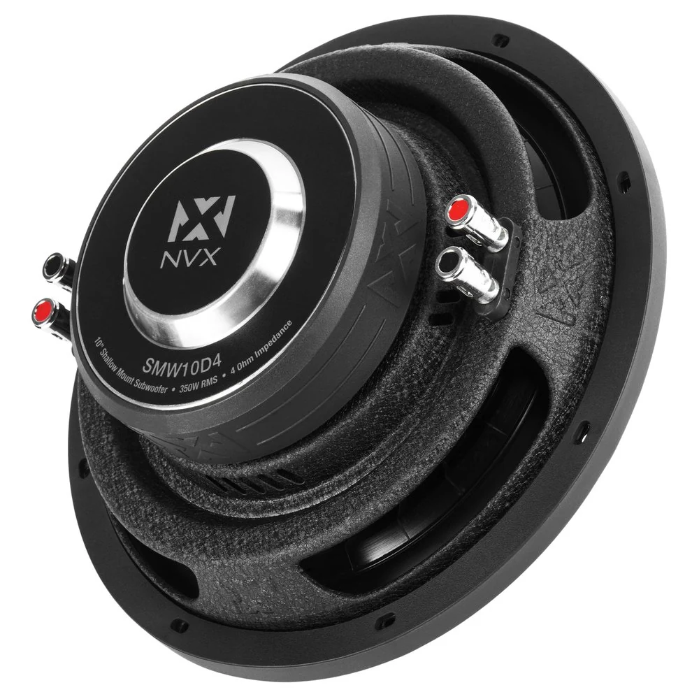SMW10D4 700W Peak (350W RMS) S-Series Shallow-Mount 10" Dual 4-Ohm Subwoofer - Image 6