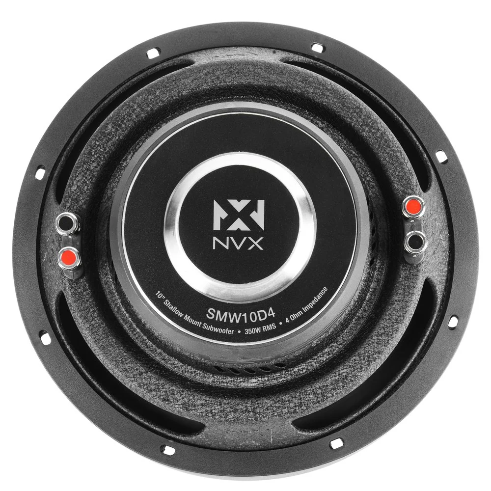 SMW10D4 700W Peak (350W RMS) S-Series Shallow-Mount 10" Dual 4-Ohm Subwoofer - Image 8