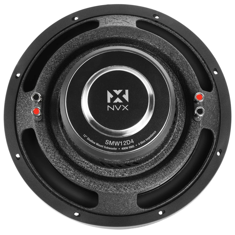 SMW12D4 800W Peak (400W RMS) S-Series Shallow-Mount 12" Dual 4-Ohm Subwoofer - Image 7