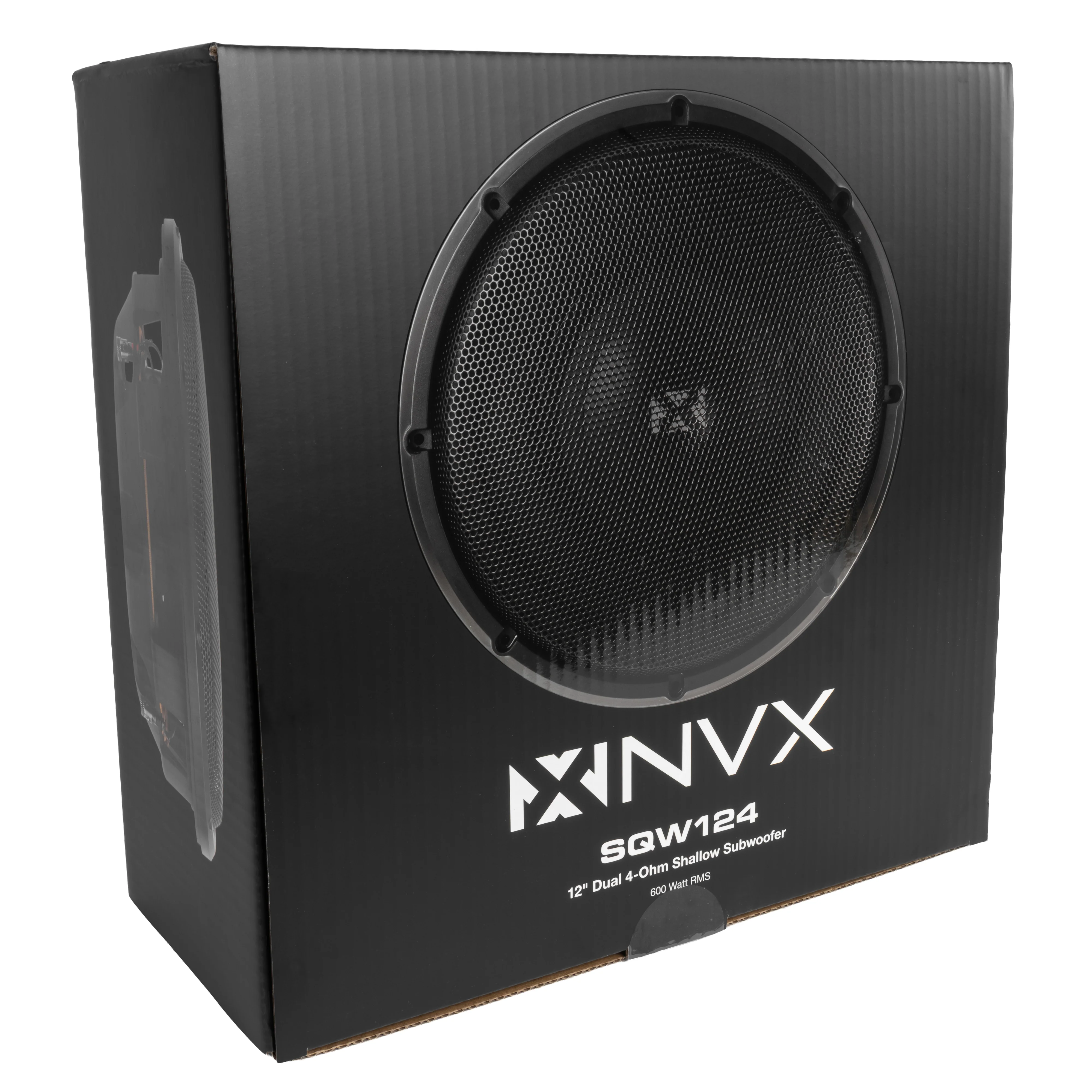SQW124 1200W Peak (600W RMS) 12" SQ-Series Dual 4-ohm Shallow-Mount Car Subwoofer - Image 12