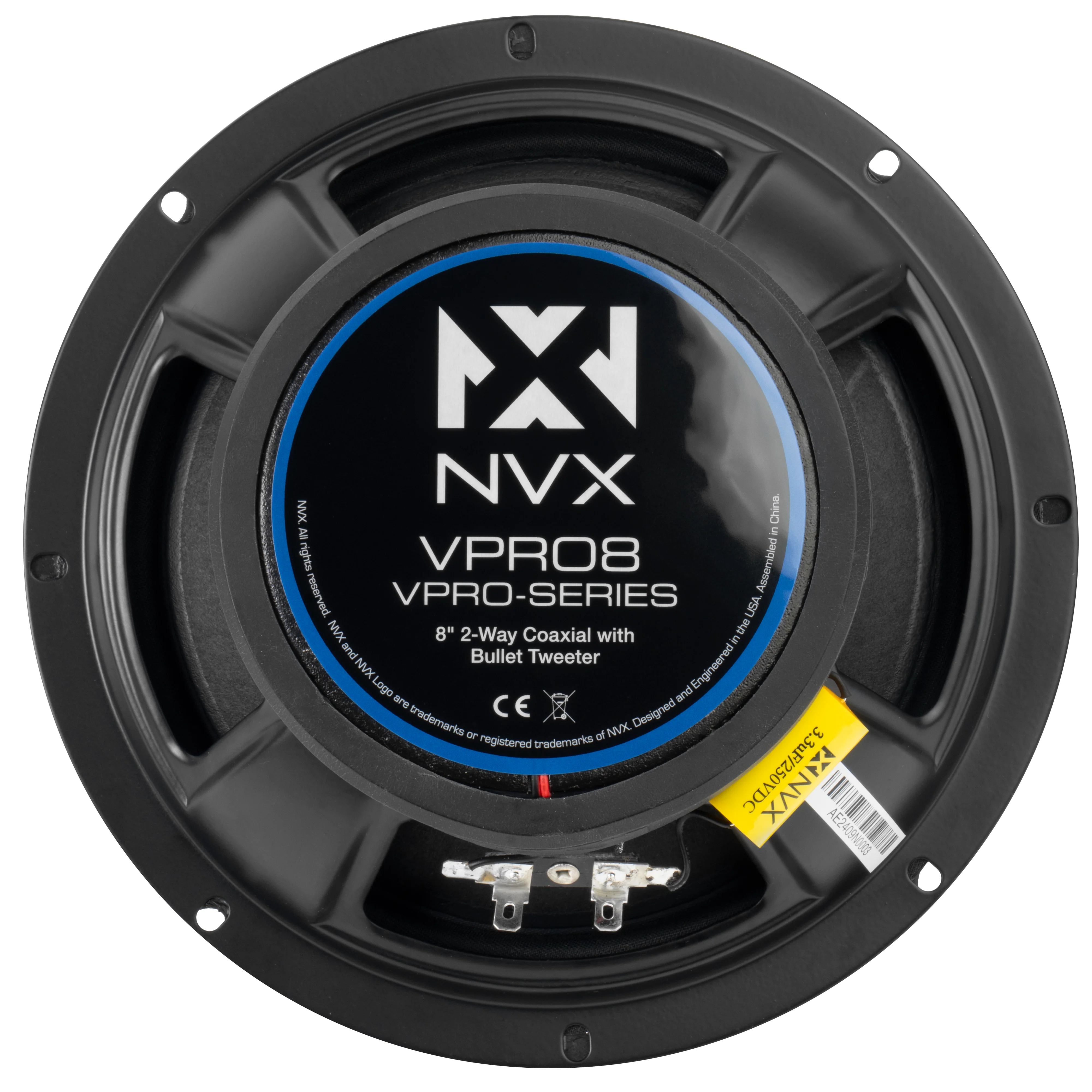 VPRO8 550W Peak (275W RMS) 8" V-Series Pro 2-Way Water Resistant Coaxial Loudspeaker with Bullet Tweeter - Image 11