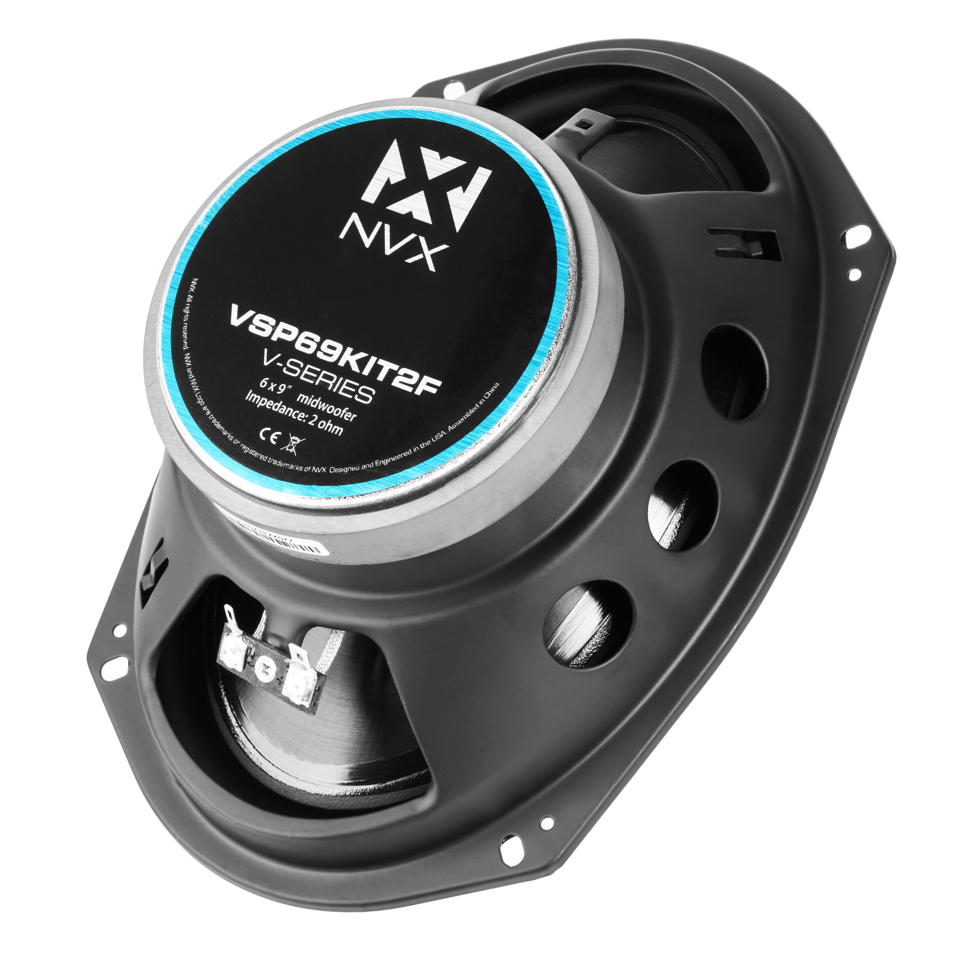 VSP69KIT2F 900W Peak (300W RMS) 6x9" 2-Ohm V-Series 2-Way Component Speakers with 25mm Silk Dome Tweeters - Image 4