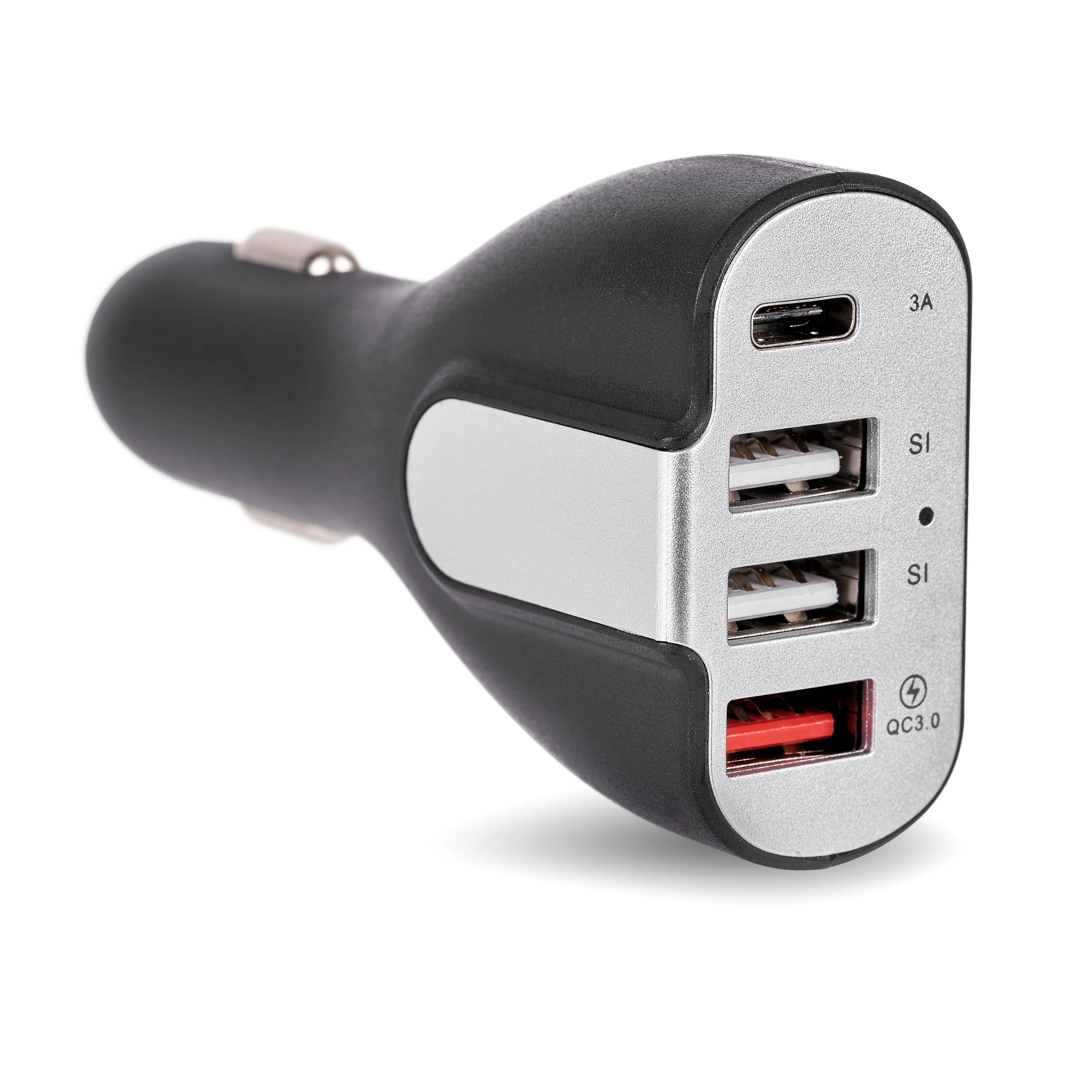 XCAQC30 Quick Charge 3.0 car charger with 3 USB-A ports + 1 USB-C port