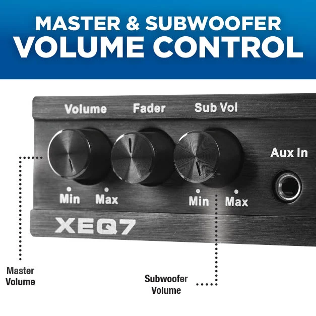 XEQ7 7-Band Graphic Equalizer with Dual Auxiliary Input - Image 7