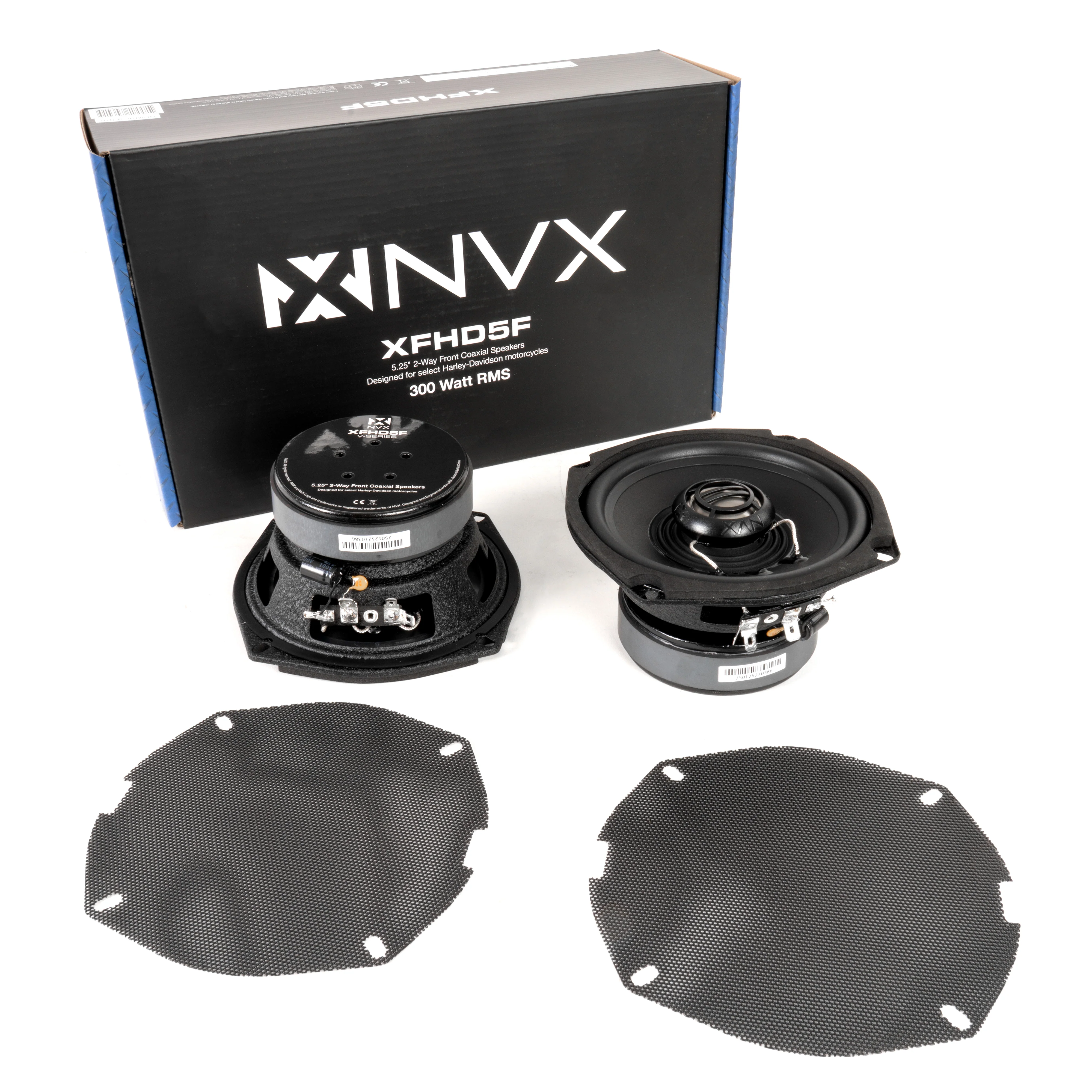 XFHD5F 600W Peak (300W RMS) 5.25" XF-Series 2-Ohm Front Fairing Speakers for Select 1998-2013 Harley-Davidson Touring Model Motorcycles - Image 2