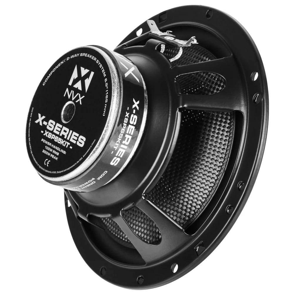 XSP65KIT 600W Peak (200W RMS) 6.5" X-Series 2-Way Component Speakers with Carbon Fiber Cones and 25mm Silk Dome Tweeters - Image 10