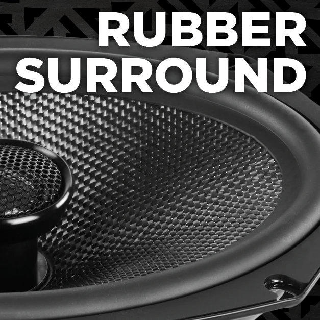XSP692 900W Peak (300W) RMS X-Series 6"x9" 2-Way Coaxial Speakers with Carbon Fiber Cones and 25mm Silk Dome Tweeters - Image 3