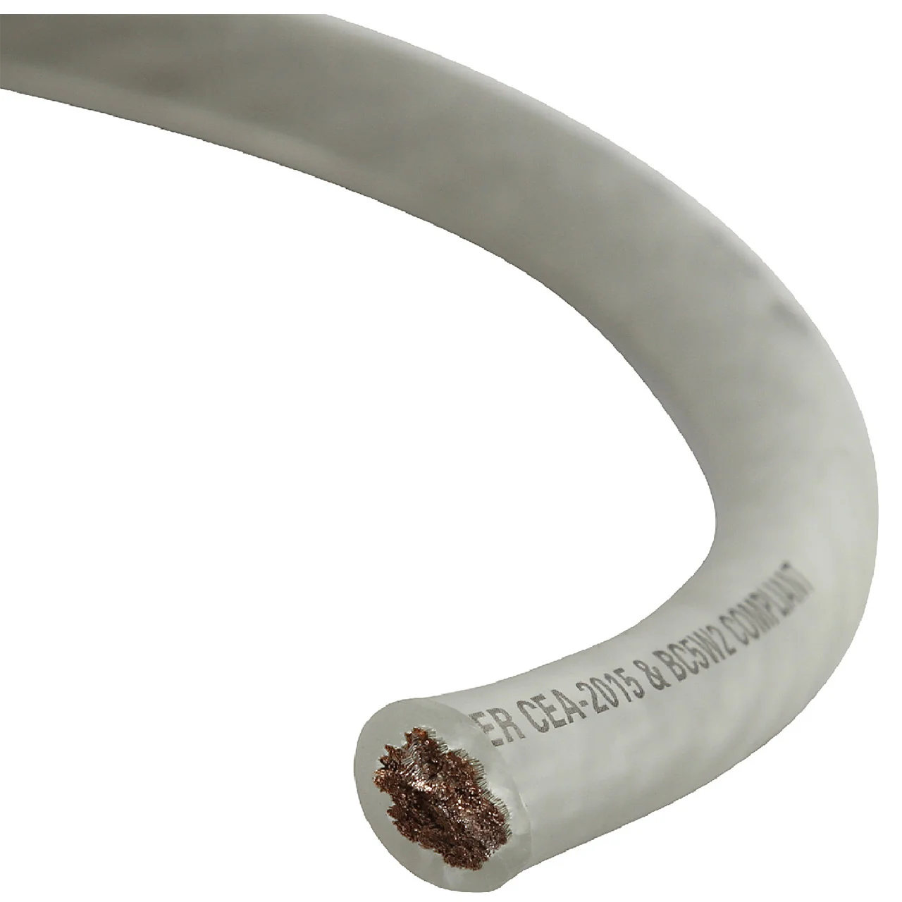 XW4WH5 5 ft 4-Gauge EnvyFlex True Spec Oxygen-Free Copper Power and Ground Wire (White) - Image 2